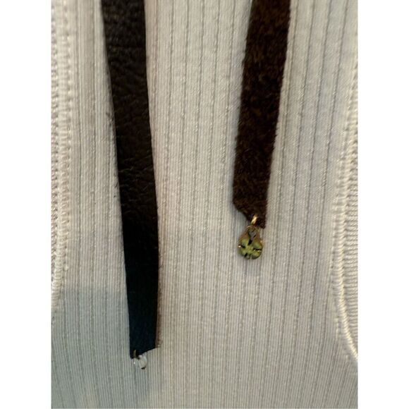 Lucky Brand Coral and Gold Multi Strand Necklace with suede tie - Picture 7 of 8